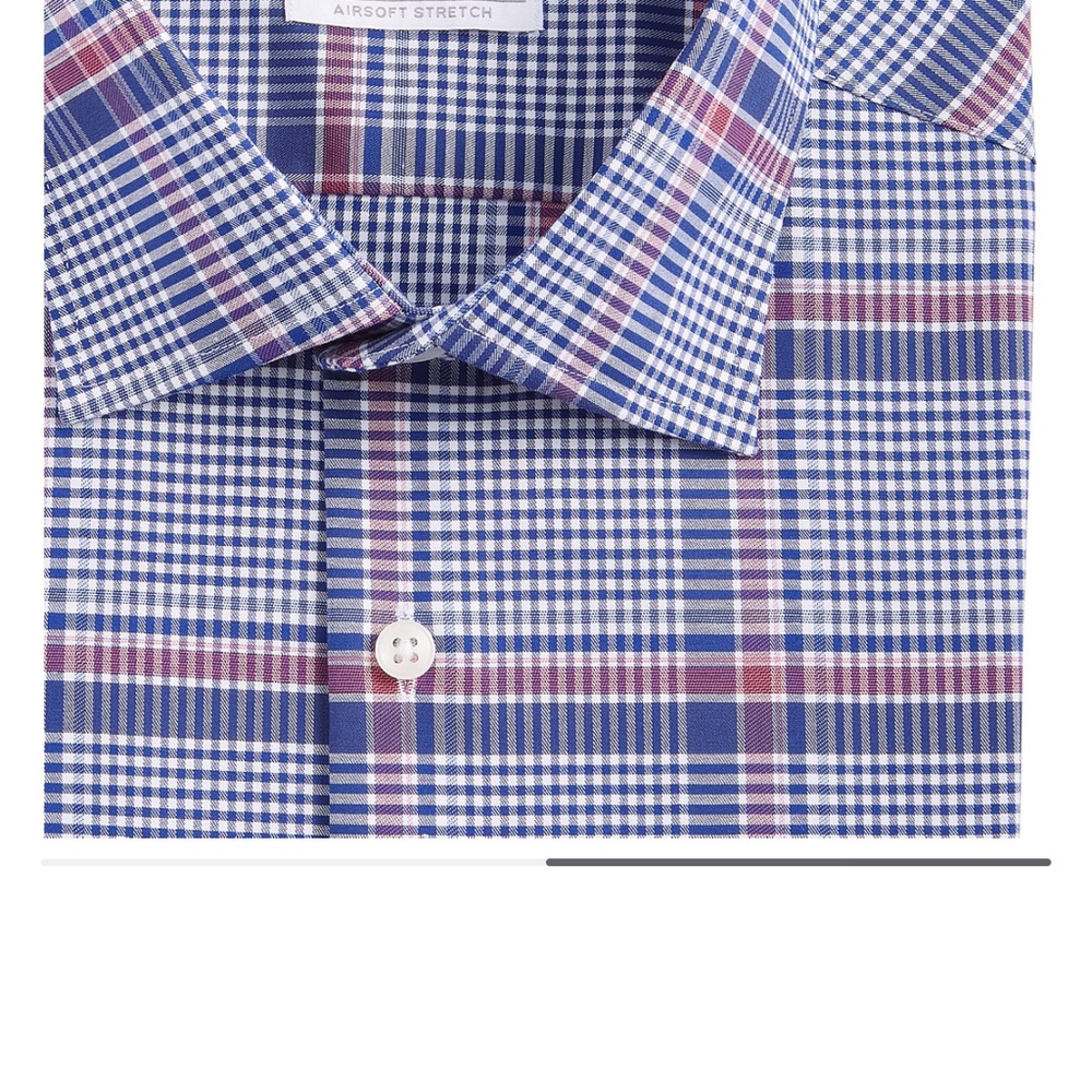 Michael Kors Blue and Red Plaid Dress Shirt